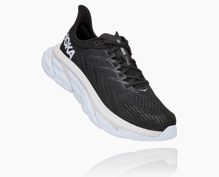 Zapatillas Running Hoka One One Hombre - Clifton Edge - Negras/Blancas - XZA482617